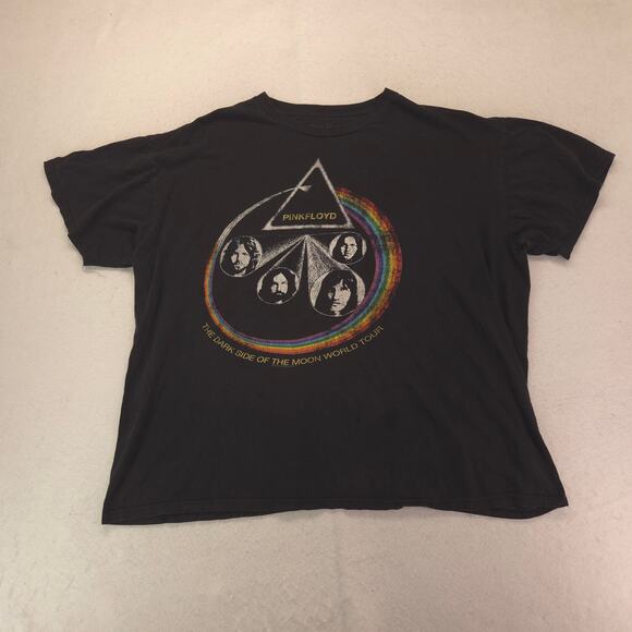 Pink Floyd Band Graphic Short Sleeve Crew Neck T Shirt Adult Mens Size 2XL Black - Picture 2 of 9